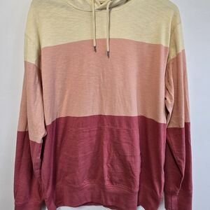 J. Crew Women's Colorblock Hoodie - Cream, Pink, Red